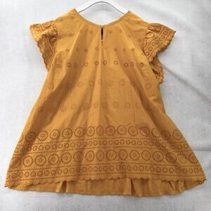 NWT Women’s Lane Bryant Yellow Eye-lit Short Sleeve Shirt Plus Size 26/28